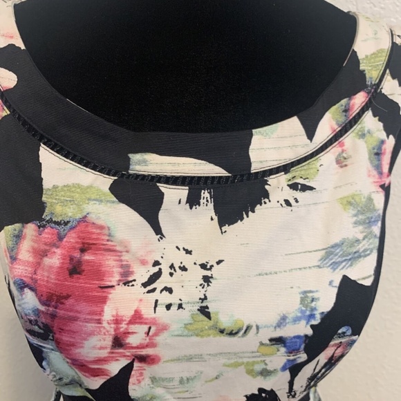 White House Black Market Spring Floral Princess Rockabilly Dress Women's Size 0 - Picture 8 of 14